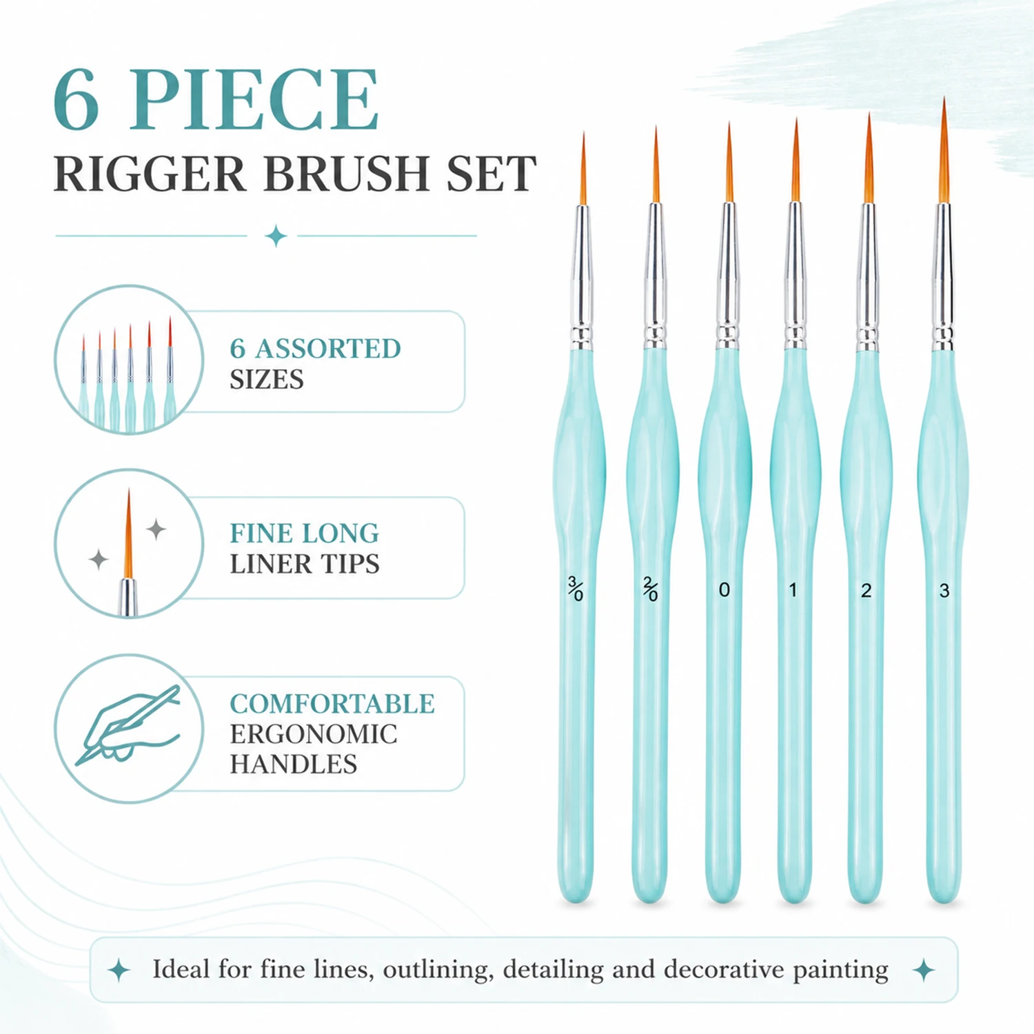 Detailing Brush Set - Juego de 6 pinceles de pintura