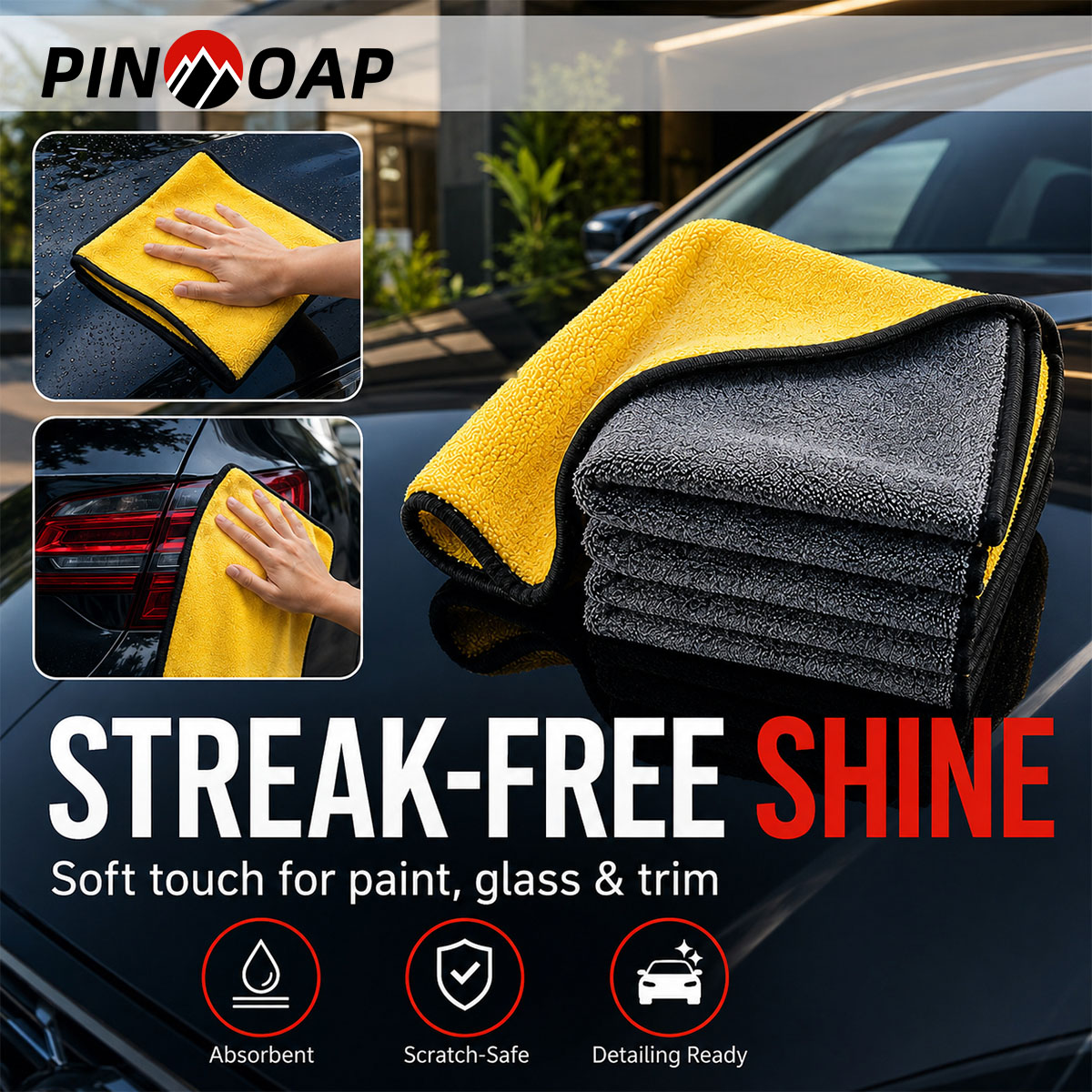 PINMOAP, 1/3/5/10 Uds., paño d - Microfiber Towel Detailing reseña y precio