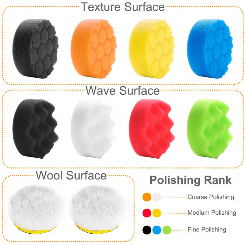 Juego de esponjas de espuma pa - Polish Pad Set Buffer reseña y precio